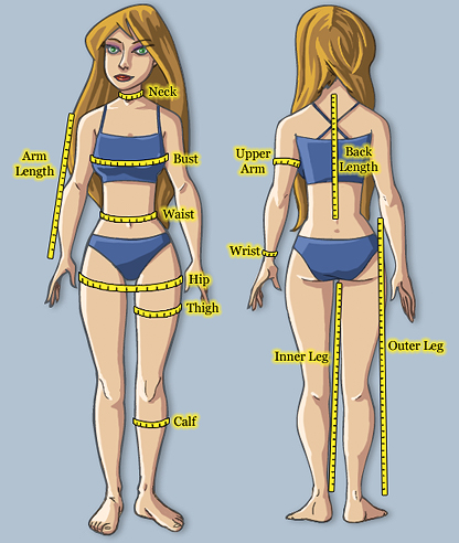 SŪSŌ Fashions- Measuring and Size Charts